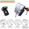 imageG4Free UPF 50 UV Protection Travel Umbrella 4246 Inch Windproof Silver Coating Sun Blocking UmbrellaSilverBlue
