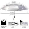 imageG4Free UPF 50 UV Protection Travel Umbrella 4246 Inch Windproof Silver Coating Sun Blocking UmbrellaSilverBlue