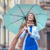 imageG4Free UPF 50 UV Protection Travel Umbrella 4246 Inch Windproof Silver Coating Sun Blocking UmbrellaSilverLake Blue