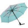 imageG4Free UPF 50 UV Protection Travel Umbrella 4246 Inch Windproof Silver Coating Sun Blocking UmbrellaSilverLake Blue