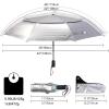 imageG4Free UPF 50 UV Protection Travel Umbrella 4246 Inch Windproof Silver Coating Sun Blocking UmbrellaSilverLake Blue
