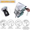 imageG4Free UPF 50 UV Protection Travel Umbrella 4246 Inch Windproof Silver Coating Sun Blocking UmbrellaSilverLake Blue
