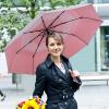 imageG4Free UPF 50 UV Protection Travel Umbrella 4246 Inch Windproof Silver Coating Sun Blocking UmbrellaSilverPink