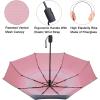 imageG4Free UPF 50 UV Protection Travel Umbrella 4246 Inch Windproof Silver Coating Sun Blocking UmbrellaSilverPink