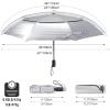 imageG4Free UPF 50 UV Protection Travel Umbrella 4246 Inch Windproof Silver Coating Sun Blocking UmbrellaSilverSky Blue
