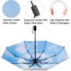 imageG4Free UPF 50 UV Protection Travel Umbrella 4246 Inch Windproof Silver Coating Sun Blocking UmbrellaSilverSky Blue