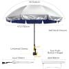 imageG4Free UPF 50 Universal Clamp On Umbrella Adjustable Outdoor UV Protection Beach Chair Umbrella for Strollers Wheelchairs Patio Chairs and Golf CartsBlue