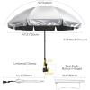 imageG4Free UPF 50 Universal Clamp On Umbrella Adjustable Outdoor UV Protection Beach Chair Umbrella for Strollers Wheelchairs Patio Chairs and Golf CartsBlack