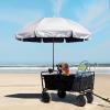 imageG4Free UPF 50 Universal Clamp On Umbrella Adjustable Outdoor UV Protection Beach Chair Umbrella for Strollers Wheelchairs Patio Chairs and Golf CartsBlack