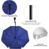 imageG4Free UPF 50 Universal Clamp On Umbrella Adjustable Outdoor UV Protection Beach Chair Umbrella for Strollers Wheelchairs Patio Chairs and Golf CartsBlue