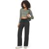 imageG4Free Wide Leg Sweatpants Women Drawstring Waist Fleece Lined Yoga Pants with Pockets for WinterBlack