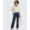 imageG4Free Wide Leg Sweatpants Women Drawstring Waist Fleece Lined Yoga Pants with Pockets for WinterNavy
