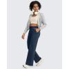 imageG4Free Wide Leg Sweatpants Women Drawstring Waist Fleece Lined Yoga Pants with Pockets for WinterNavy