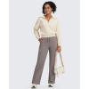 imageG4Free Wide Leg Sweatpants Women Drawstring Waist Fleece Lined Yoga Pants with Pockets for WinterTaupe