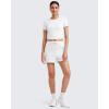 imageG4Free Workout Shirts Women Slim Fit Athletic Gym Work Out Tops Crop Short Sleeve Basic Yoga Tshirts Casual SummerWhite