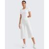 imageG4Free Workout Shirts Women Slim Fit Athletic Gym Work Out Tops Crop Short Sleeve Basic Yoga Tshirts Casual SummerWhite