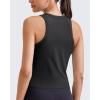 imageG4Free Workout Tank Tops for Women Slim Fitted Racerback Ribbed Athletic Gym Yoga Tanks Summer CasualBlack