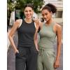 imageG4Free Workout Tank Tops for Women Slim Fitted Racerback Ribbed Athletic Gym Yoga Tanks Summer CasualBlack
