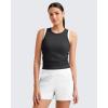 imageG4Free Workout Tank Tops for Women Slim Fitted Racerback Ribbed Athletic Gym Yoga Tanks Summer CasualBlack