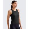 imageG4Free Workout Tank Tops for Women Slim Fitted Racerback Ribbed Athletic Gym Yoga Tanks Summer CasualBlack