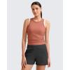 imageG4Free Workout Tank Tops for Women Slim Fitted Racerback Ribbed Athletic Gym Yoga Tanks Summer CasualBurnt Orange