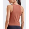 imageG4Free Workout Tank Tops for Women Slim Fitted Racerback Ribbed Athletic Gym Yoga Tanks Summer CasualBurnt Orange