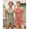imageG4Free Workout Tank Tops for Women Slim Fitted Racerback Ribbed Athletic Gym Yoga Tanks Summer CasualBurnt Orange