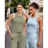 imageG4Free Workout Tank Tops for Women Slim Fitted Racerback Ribbed Athletic Gym Yoga Tanks Summer CasualGray Olive