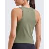 imageG4Free Workout Tank Tops for Women Slim Fitted Racerback Ribbed Athletic Gym Yoga Tanks Summer CasualGray Olive