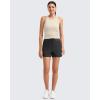 imageG4Free Workout Tank Tops for Women Slim Fitted Racerback Ribbed Athletic Gym Yoga Tanks Summer CasualLight Khaki