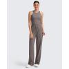 imageG4Free Workout Tank Tops for Women Slim Fitted Racerback Ribbed Athletic Gym Yoga Tanks Summer CasualTaupe