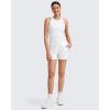 imageG4Free Workout Tank Tops for Women Slim Fitted Racerback Ribbed Athletic Gym Yoga Tanks Summer CasualWhite
