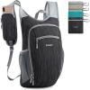 imageG4Free 15L Hiking Daypack Lightweight Travel Backpack Packable Outdoor Casual Foldable Shoulder Bag BlackBlack