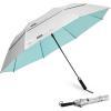 imageG4Free 62 Inch Portable UV Protection Large Golf Umbrella Automatic Open Double Canopy Big Sun Windproof Oversize Sports UmbrellaSilverLake Blue