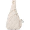 imageG4Free Casual Crossbody Bag Sling Daypack for Women Lightweight Backpack Fashionable Chest Bag for Daily OutingsBeige