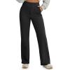 imageG4Free Fleece Lined Pants Women High Waisted Wide Leg Pants Winter Warm Thermal Sweatpants with Pockets 29quot31quot33quotBlack