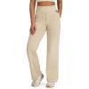 imageG4Free Fleece Lined Pants Women High Waisted Wide Leg Pants Winter Warm Thermal Sweatpants with Pockets 29quot31quot33quotLight Khaki