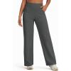 imageG4Free Fleece Lined Pants Women Wide Leg Yoga Pants with Pockets Casual High Waisted Sweatpants 29quot31quot33quotDark Grey
