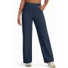 imageG4Free Fleece Lined Pants Women Wide Leg Yoga Pants with Pockets Casual High Waisted Sweatpants 29quot31quot33quotNavy Blue