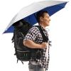 imageG4Free Liteflex Hiking Umbrella Mini Compact Ultralight Collapsible Reflective Silver Trekking Backpacking UmbrellaBlue
