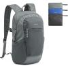 imageG4Free Packable Hiking Backpack 20L Lightweight Foldable Travel Daypack with Thickened Back Panel for Men WomenBlackGrey