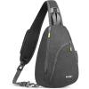 imageG4Free RFID Sling Bag Crossbody Backpack Casual Chest Shoulder Daypack Gym Bag for Hiking Travel 7LBlue LeafGrey