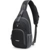 imageG4Free RFID Sling Bag Crossbody Backpack Small Chest Shoulder Bag Hiking OutdoorDark Grey