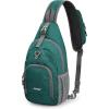 imageG4Free RFID Sling Bag Crossbody Backpack Small Chest Shoulder Bag Hiking OutdoorGreen