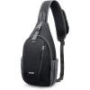 imageG4Free RFID Sling Bag Crossbody Sling Backpack Small Chest Shoulder Backpack Men Women Hiking OutdoorBlack