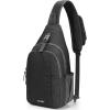 imageG4Free Sling Bag RFID Blocking Sling Backpack Crossbody Chest Bag Daypack for Hiking TravelBlackBlack