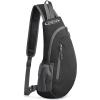 imageG4Free Sling Bags Men and Women Shoulder Backpack Small Crossbody Chest Sling Backpack BlackDark Grey