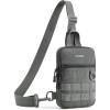 imageG4Free Small Crossbody Sling Bag Mini Tactical Chest Bag Waterproof EDC Shoulder Bag for Men WomenGrey