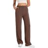 imageG4Free Smoofit Modal Soft Women Wide Leg Sweatpants with Pockets Yoga Pants Casual Lounge Trousers PetiteRegularTallDark Coffee