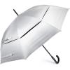 imageG4Free UPF 50 52 Inch UV Protection Umbrella Automatic Open Hook Handle J Stick Golf Umbrellas for Rain Sun ampamp Wind ProtectionSilverGreen